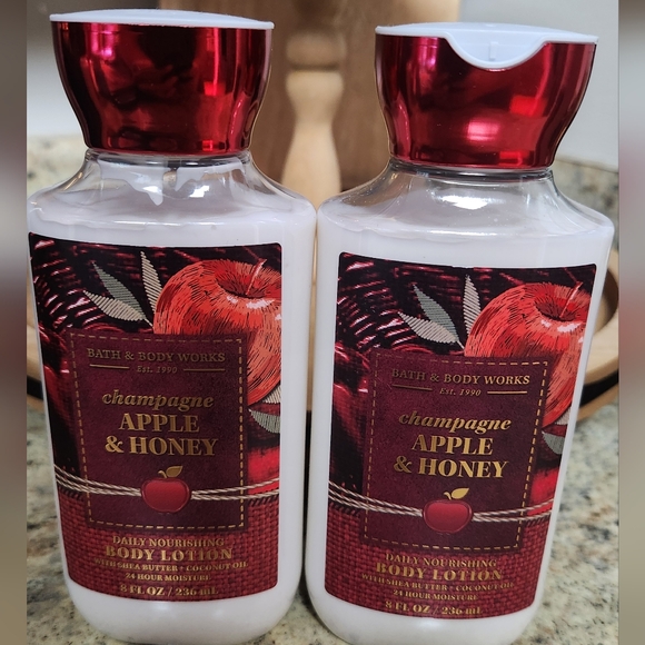 NEW Bath and Body Works "Champagne Apple and Honey" Body Lotion Bundle of 2 - Picture 1 of 2